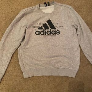 Gray adidas sweat shirt size M only worn a few times